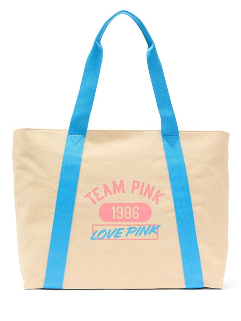 NWT PINK Team Pink 1986 Sporty Canvas Tote